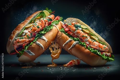 lobster rolls created using AI Generative Technology