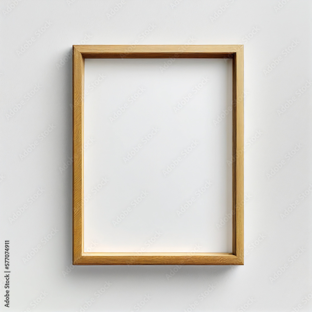 Blank canva with wooden frame Blank canva with wooden frame
