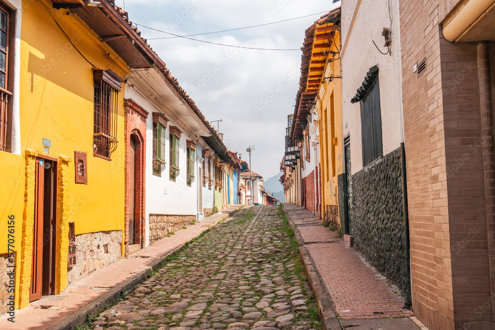 Colorful street in Bogota, Colombia