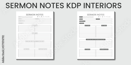 Sermon Notes 2023-2024 KDP interior designs template 
