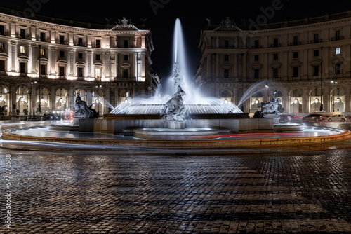 Fountain of the Naiads in Rome, Italy