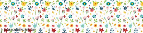 Spring flower pattern on a transparent background. Spring flowers pattern for your design. PNG image © thebeststocker