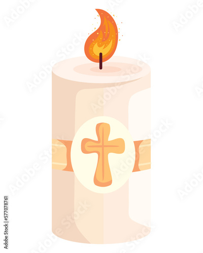 candle wax with cross
