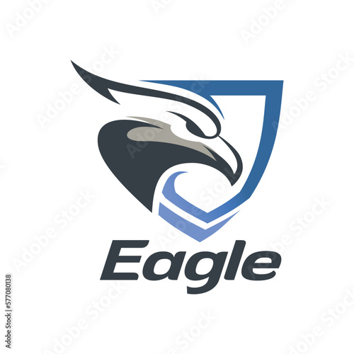 vector head eagle shield logo