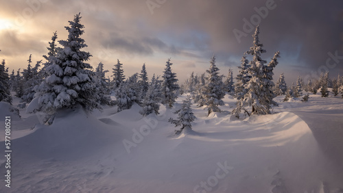 Winter landscapes on the Main Ural Ridge, Russia February © 7ynp100