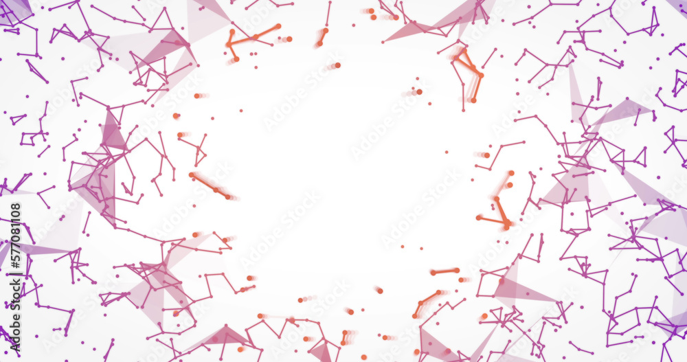Image of network of connections with copy space on white background Image of network of connections with copy space on white background