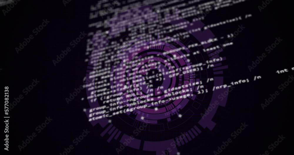 Image of data processing over scopes scanning Image of data processing over scopes scanning