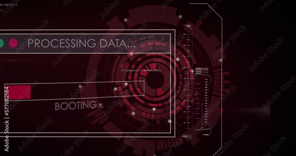 Image of data processing over scopes scanning Image of data processing over scopes scanning