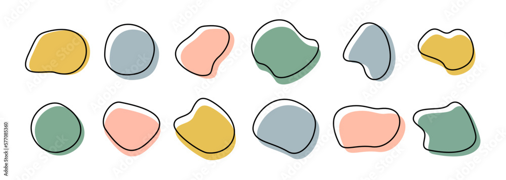 Abstract trendy shape element with stroke Abstract trendy shape element with stroke