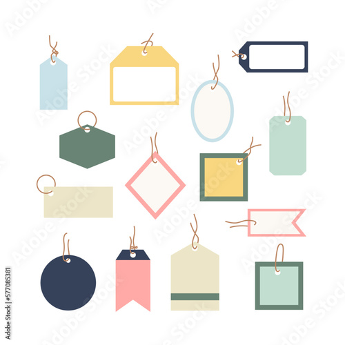 Collection of various tag illustration