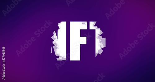 Image of white nft text on purple background