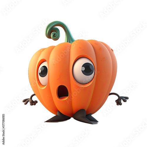 Cute Cartoon Pumpkin Charac...