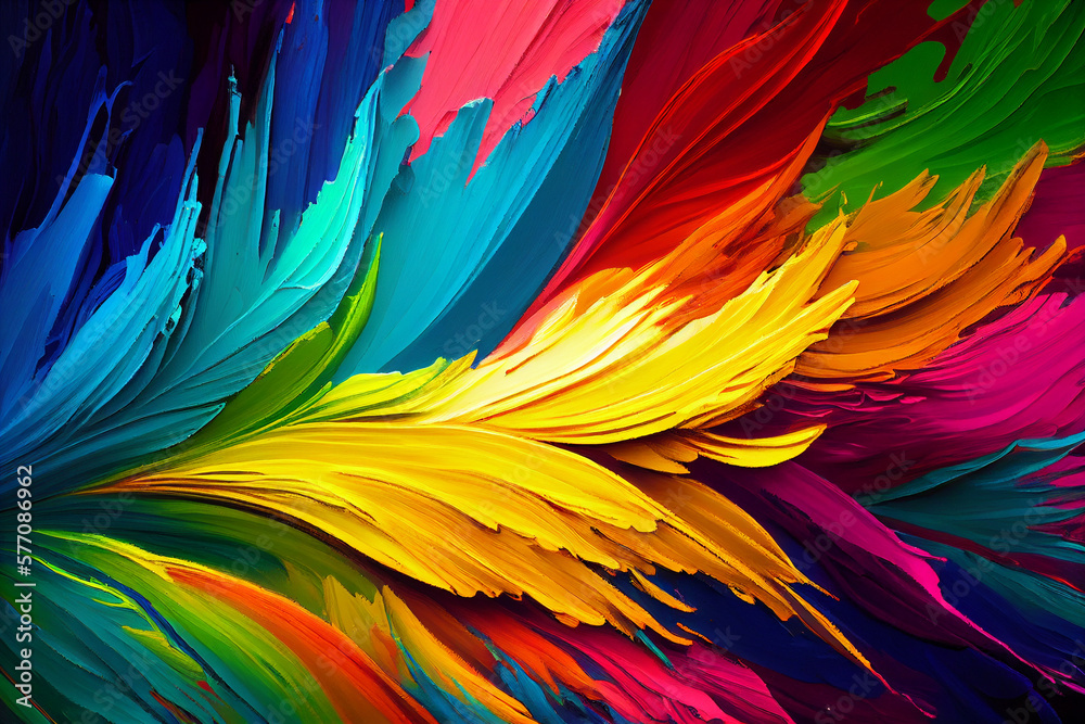 Colorful paint strokes background. Generative AI illustration Colorful paint strokes background. Generative AI illustration