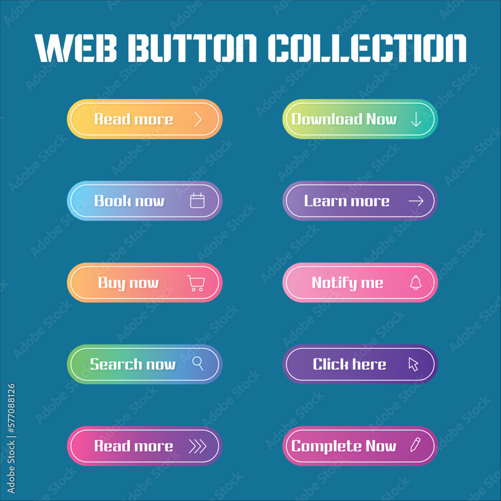 Web button collection Web button collection
