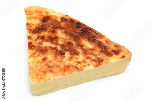 Photography Slice of leipajuusto, Finnish squeaky cheese (bread cheese)