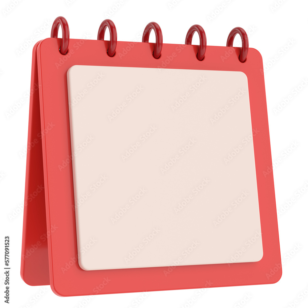 Empty calendar. 3D calendar. 3D illustration. Empty calendar. 3D calendar. 3D illustration.