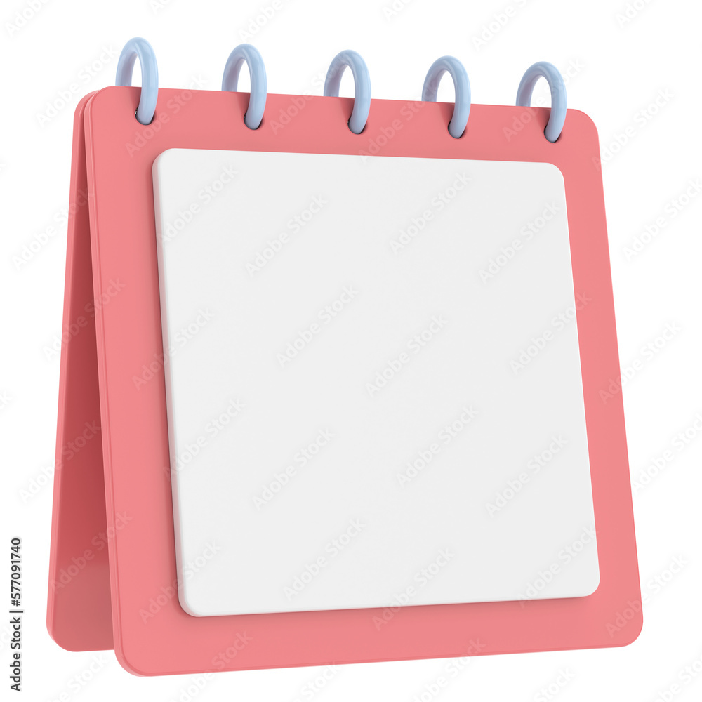 Empty calendar. 3D calendar. 3D illustration. Empty calendar. 3D calendar. 3D illustration.