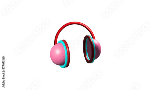 3d Realistic protective headphones or earmuffs