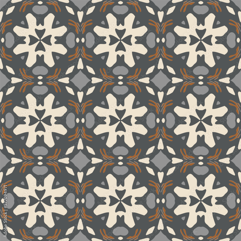 Creative trendy color abstract geometric pattern in white orange gray black, vector seamless, can be used for printing onto fabric, interior, design, textile Creative trendy color abstract geometric pattern in white orange gray black, vector seamless, can be used for printing onto fabric, interior, design, textile