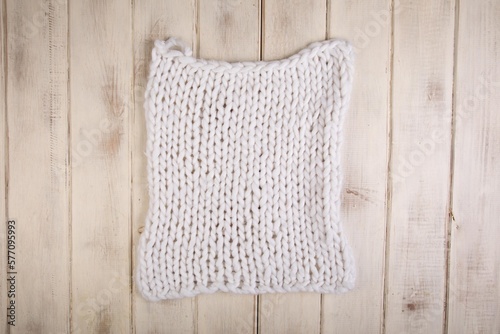 White knitted layer for baby photography