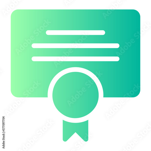 certificate gradient icon