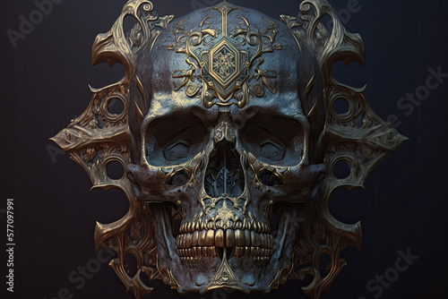 Gothic Skulls The Dark Beauty of Death   AI Generated 