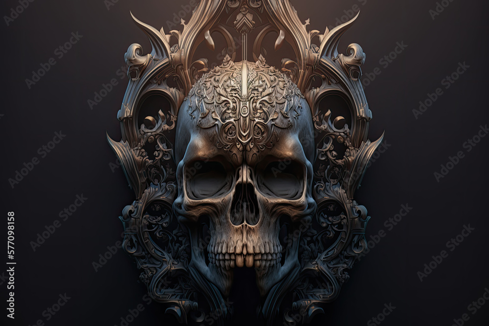 Gothic Skulls The Dark Beauty of Death | AI Generated
