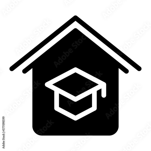 homeschooling glyph icon