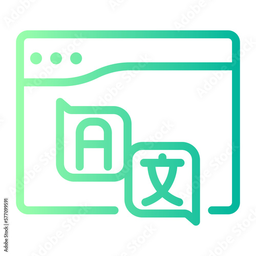 online translator gradient icon