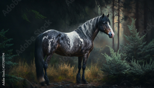 Beyond Reality  AI-Generated Oil Paintings Featuring Majestic Horses