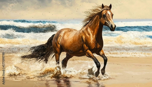 Beyond Reality: AI-Generated Oil Paintings Featuring Majestic Horses © Ivan