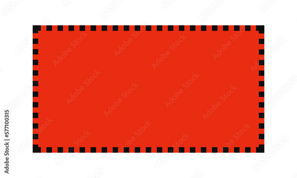 Red Black Notch Edge Rectangle Icon Red Black Notch Edge Rectangle Icon