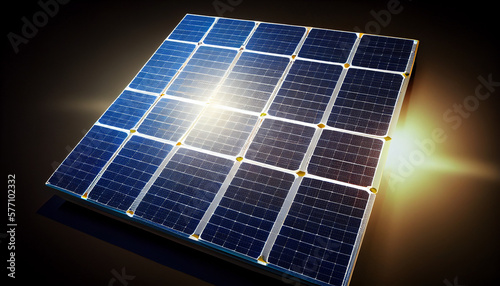 An image of a solar panel generating energy to celebrate clean and renewable energy sources generative AI