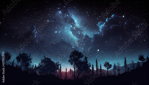 An image of a starry sky to remind us to take care of our planet's atmosphere generative AI