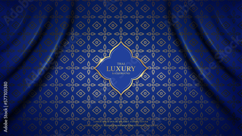 Thai art luxury banner, background pattern decoration for printing, flyers, poster, web, banner, brochure and card concept vector illustration