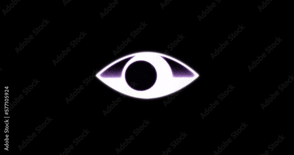 Abstract eye symbol 4k resolution loop animation. Animated white eye on black background. Circling eyes looking around Abstract eye symbol 4k resolution loop animation. Animated white eye on black background. Circling eyes looking around