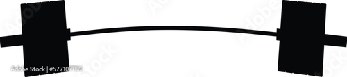 black silhouette barbell with plates for powerlifting