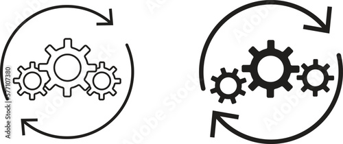 Operations line icon simple trendy flat style line and solid Isolated vector illustration on white background. For apps, logo, websites, symbol , UI, UX, graphic and web design. EPS 10.