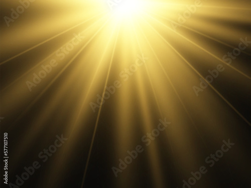  Bright beautiful star.Illustration of a light effect on a transparent background. 