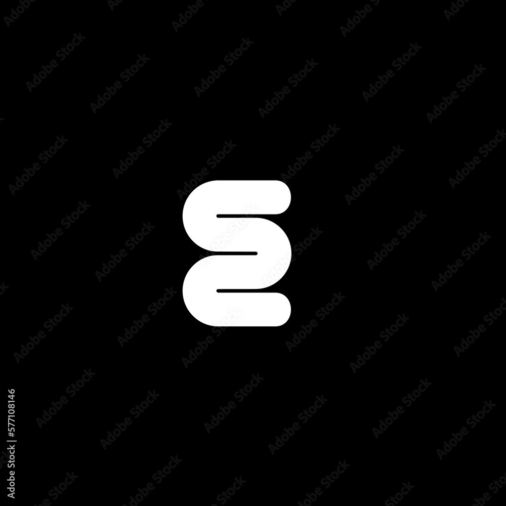 letter e logo forming a light bulb on black background letter e logo forming a light bulb on black background