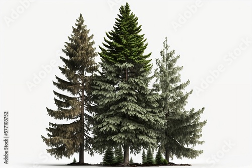 Small Forest White Background 