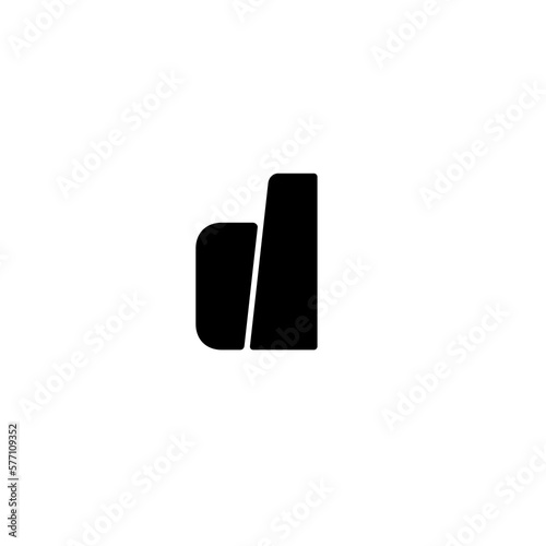 two stones forming the letter d on a white background