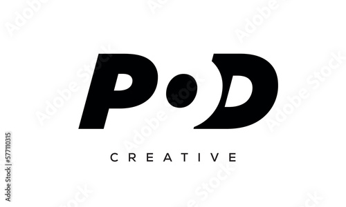 POD letters negative space logo design. creative typography monogram vector