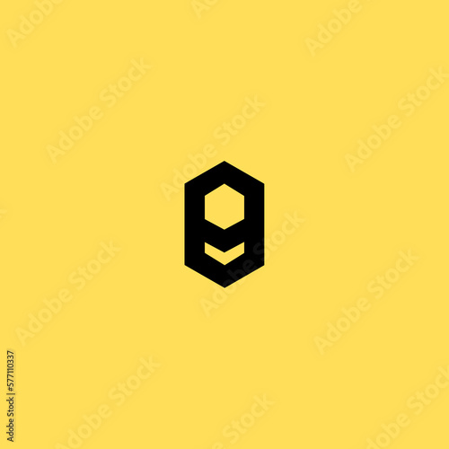 3d black cube on yellow background