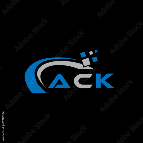 ACK letter logo design on black background. ACK creative initials letter logo concept. ACK letter design. ACK letter design on black background. ACK logo vector.
