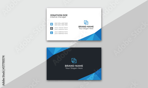 Double-sided creative business card template. Modern Business Card. personal Business Card. Horizontal and vertical layout. Creative and Clean Business Card Template. Vector illustration.