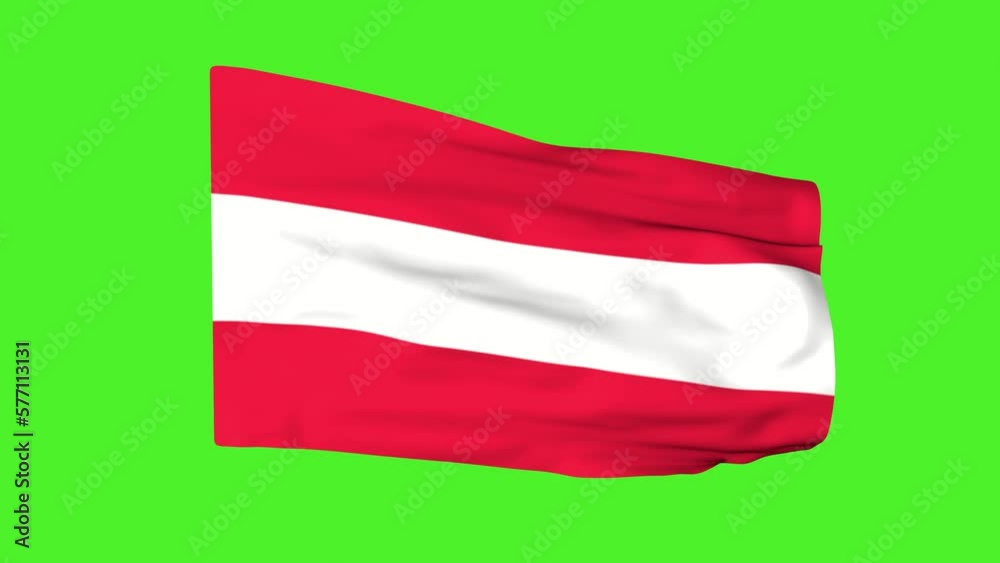 Flag of Austria on a green screen. 3D animation. Flag of Austria on a green screen. 3D animation.