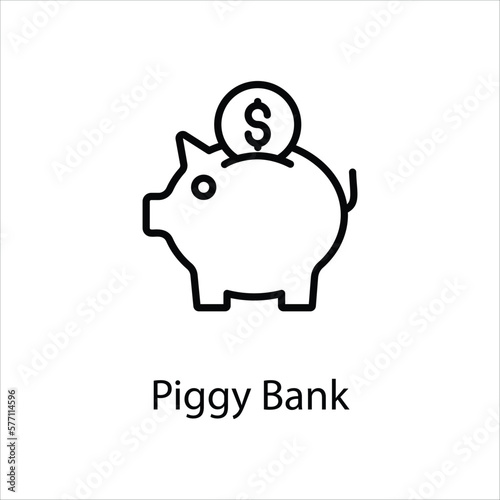 Piggy Bank icon vector stock