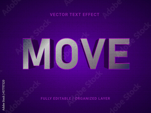 Move fully editable premium vector text effect