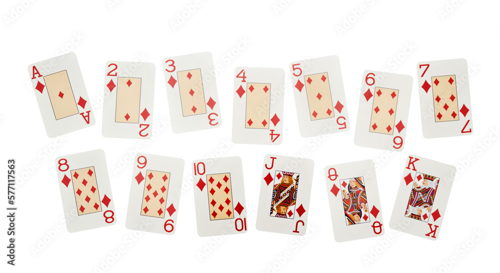 set of playing card of Diamond suit set of playing card of Diamond suit